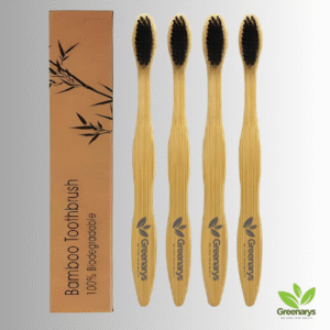 Greenarys Bamboo Toothbrush – Charcoal-Infused Bristles for a Deeper Clean