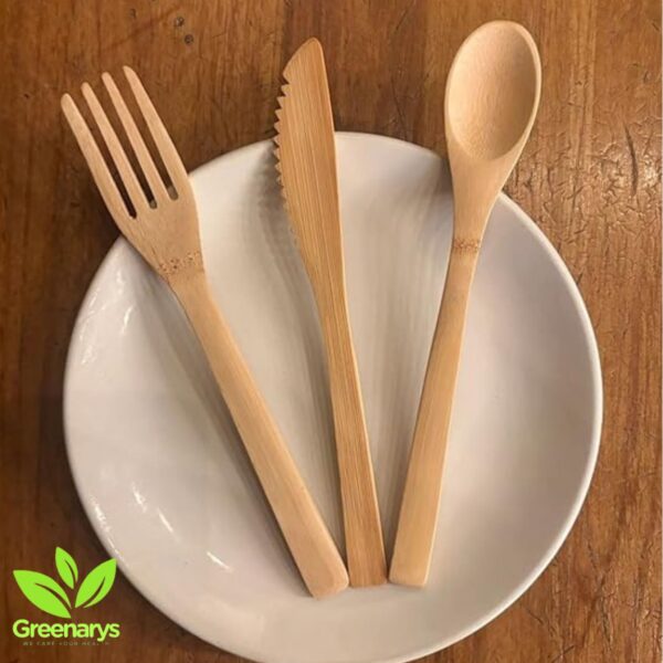 Greenarys Bamboo Reusable Cutlery Set – Dine Sustainably, Anywhere. - Image 2
