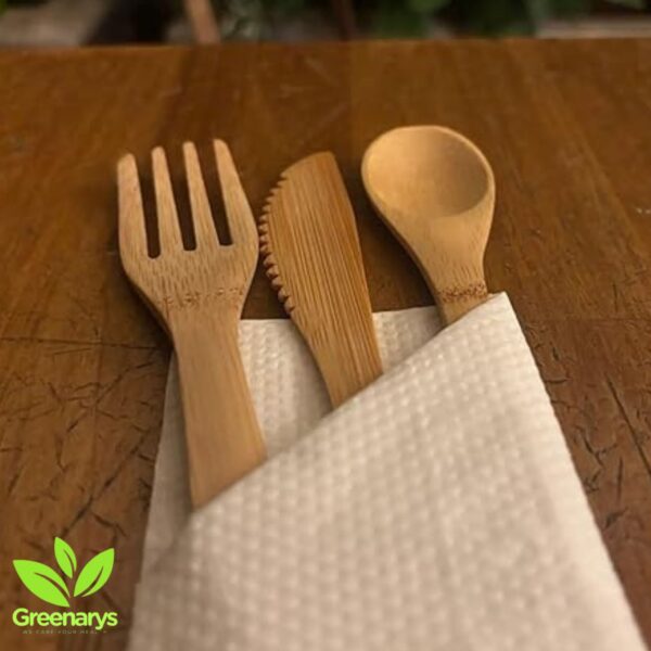 Greenarys Bamboo Reusable Cutlery Set – Dine Sustainably, Anywhere. - Image 3