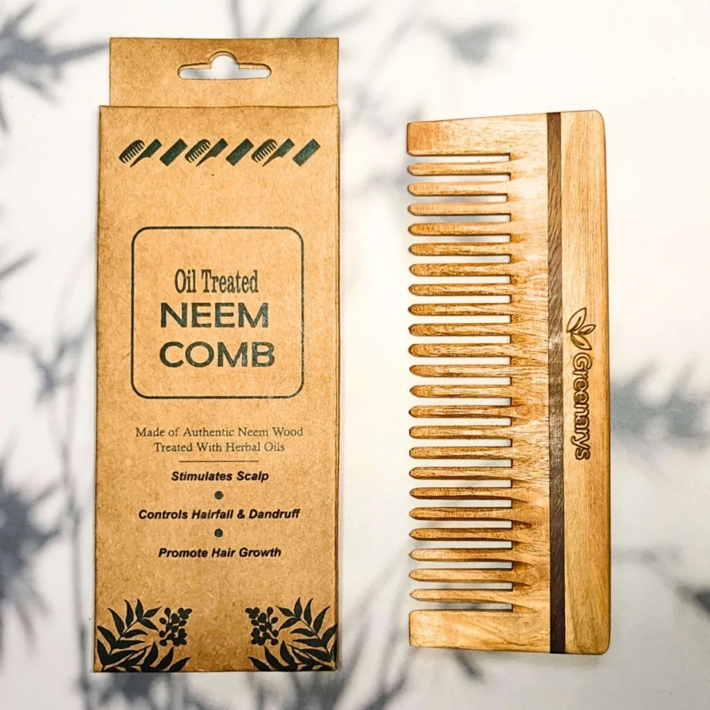 Neem Wood Shampoo Comb
